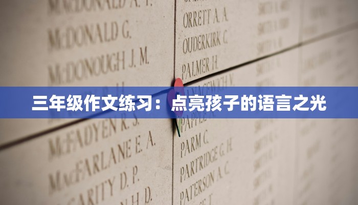 三年级作文练习:点亮孩子的语言之光 三年级作文练习:点亮孩子的语言之光